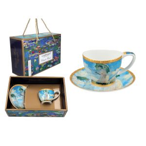 Filiżanka Carmani Vanessa 100ml espresso ze spodkiem - C. Monet, Kobieta z Parasolem